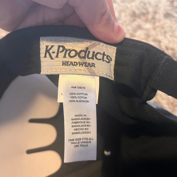 NWOT Kubota Tractors hat cap men’s adult one size black orange adjustable farm - Picture 5 of 6